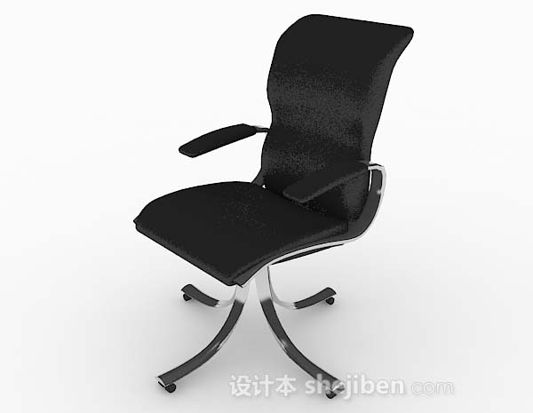 黑色办公椅子3d模型下载