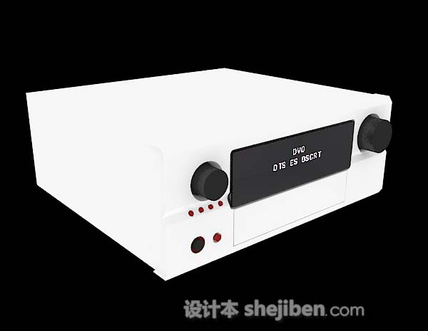 现代白色DVD机3d模型下载