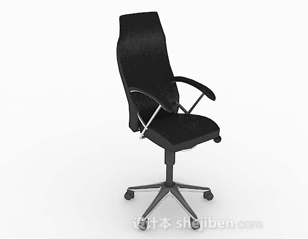 黑色办公椅子3d模型下载
