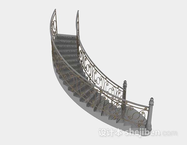 欧式楼梯3d模型下载