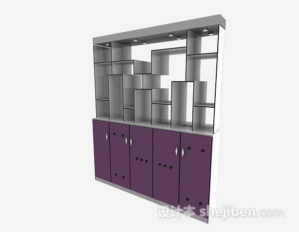 灰色展示柜3d模型下载