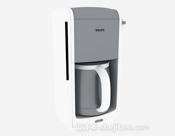 灰色咖啡机3d模型下载