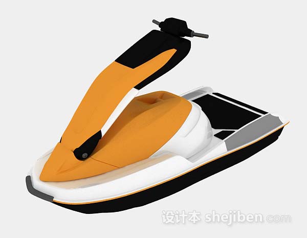 黄色海上摩托3d模型下载