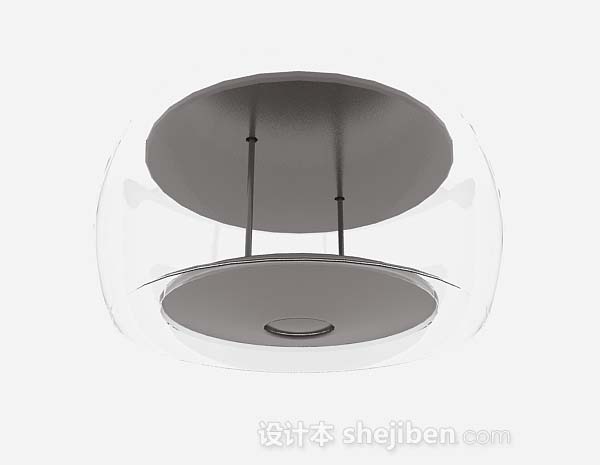 灰色吸顶灯3d模型下载