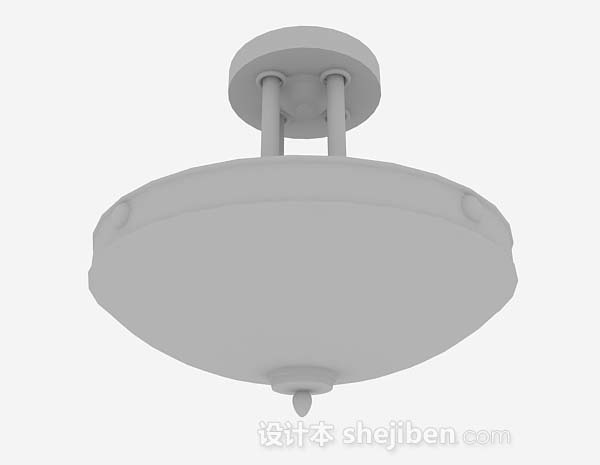 灰色吸顶灯3d模型下载