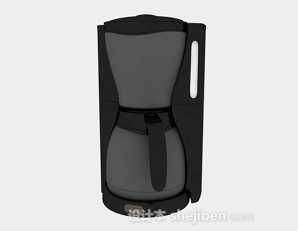 黑色咖啡机3d模型下载