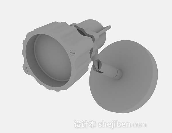 灰色射灯3d模型下载