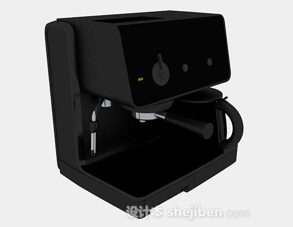 黑色咖啡机3d模型下载