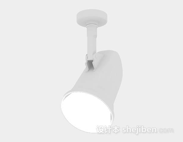 白色射灯3d模型下载