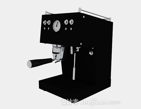 黑色咖啡机3d模型下载