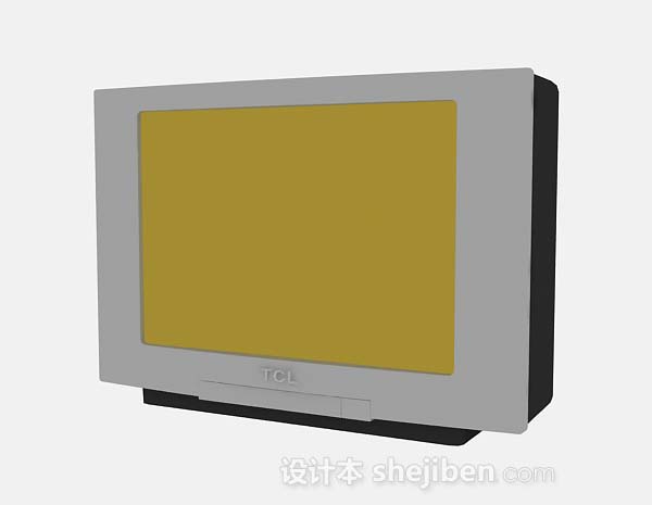 TCL灰色电视机3d模型下载