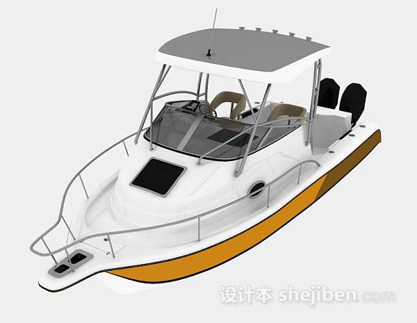 海上小游艇3d模型下载