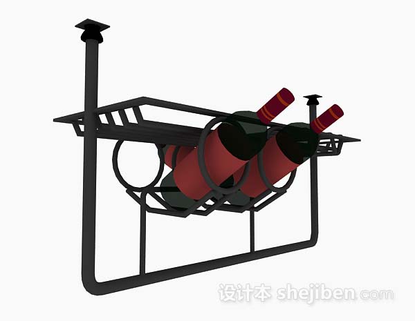 红酒架3d模型下载