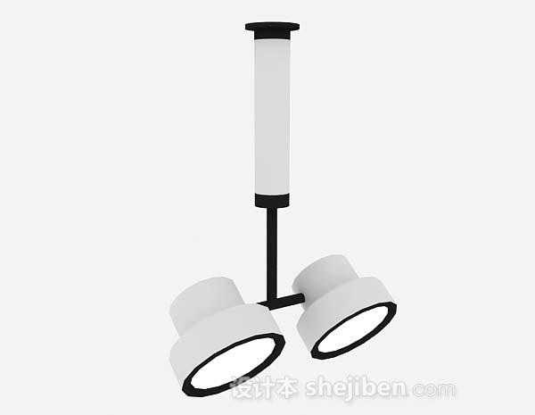 白色射灯3d模型下载