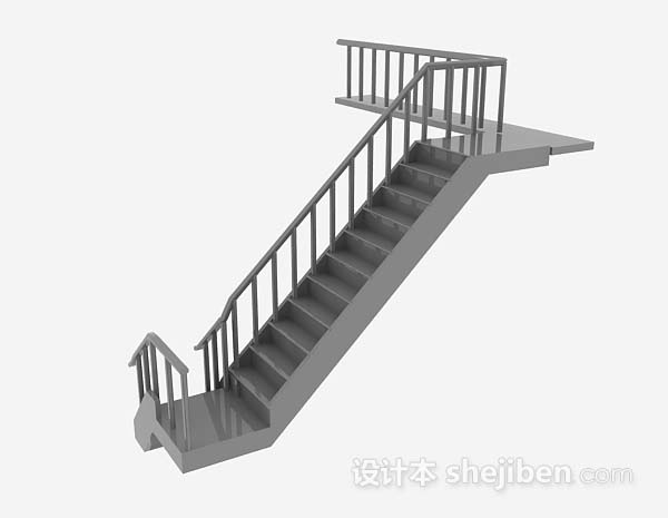 灰色楼梯3d模型下载