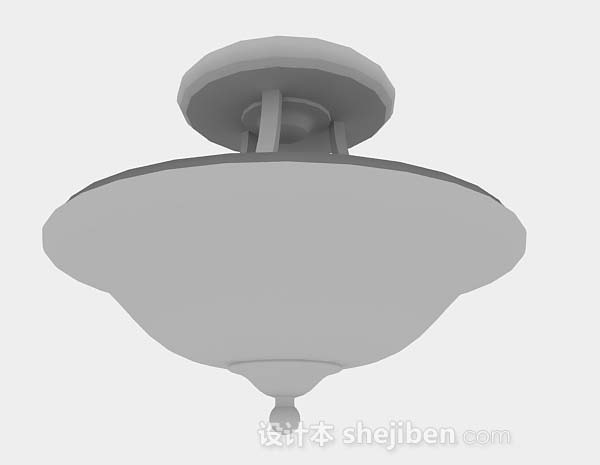 灰色吸顶灯3d模型下载