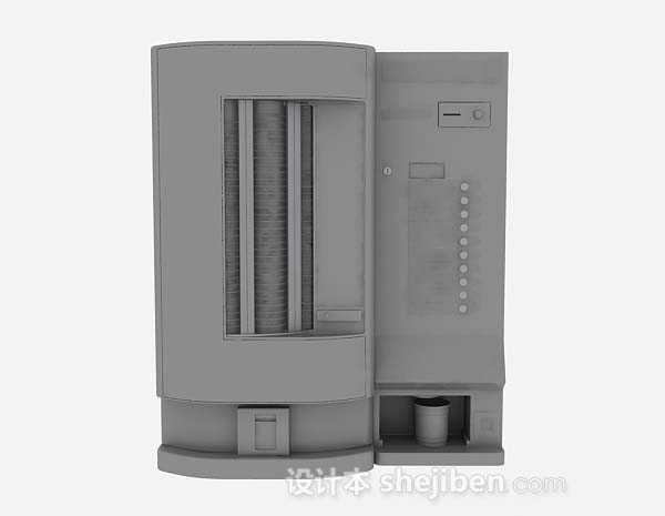 灰色咖啡机3d模型下载