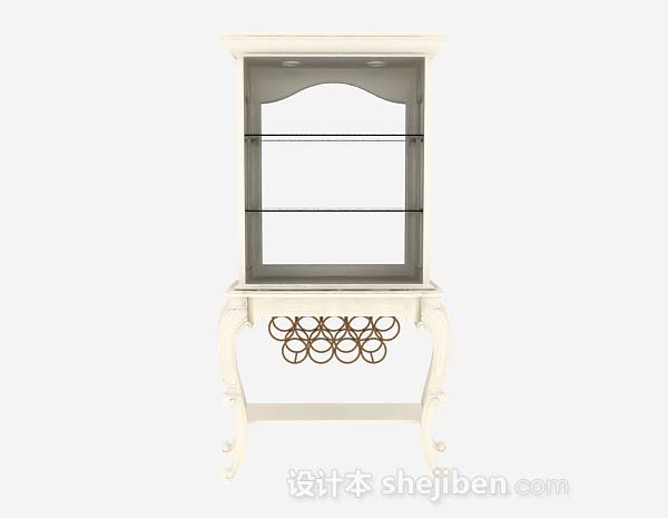 欧式小展示柜3d模型下载