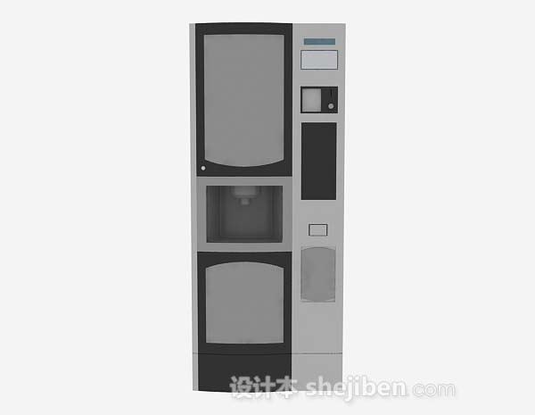 灰色电冰箱3d模型下载