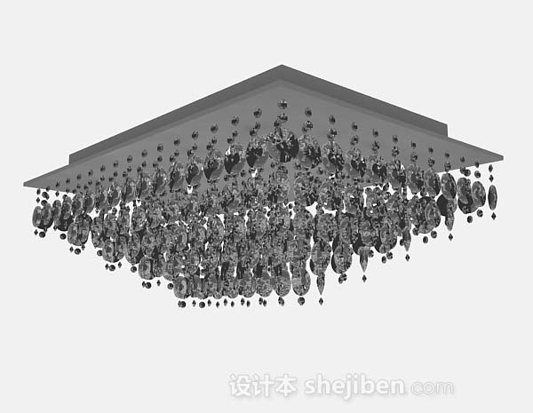 灰色吸顶灯3d模型下载