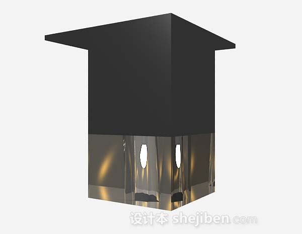 黑色吸顶灯3d模型下载