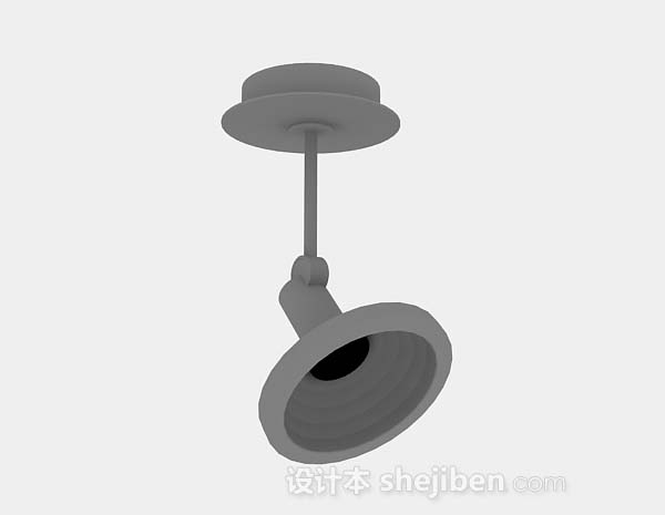 灰色射灯3d模型下载