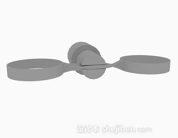 灰色壁灯3d模型下载
