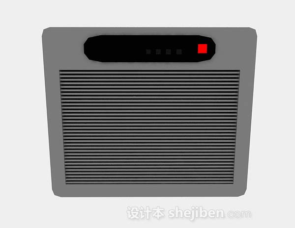 灰色暖气机3d模型下载