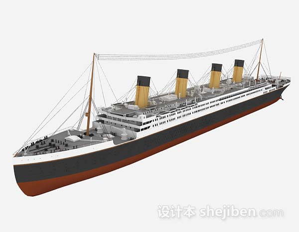 轮船3d模型下载