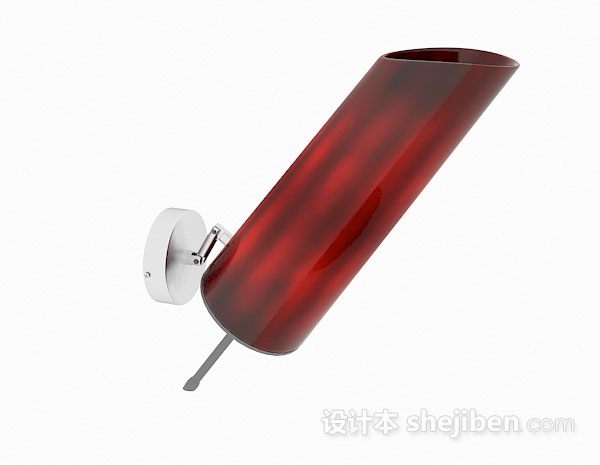 红色个性壁灯3d模型下载