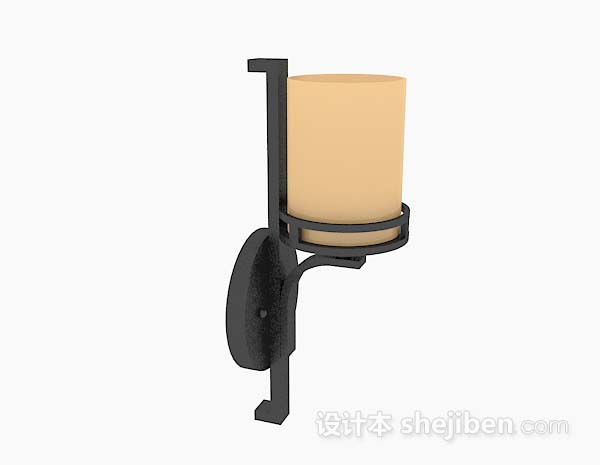 黄色壁灯3d模型下载