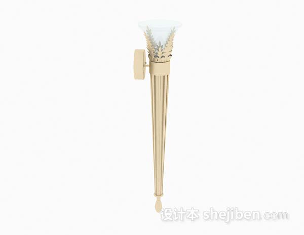 黄色个性壁灯3d模型下载