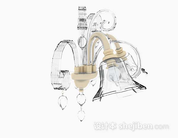 玻璃壁灯3d模型下载