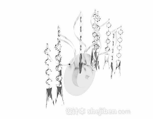 华丽壁灯3d模型下载