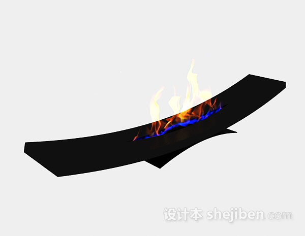 现代简约壁炉3d模型下载