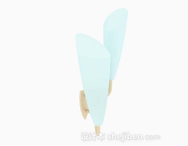 浅绿色壁灯3d模型下载