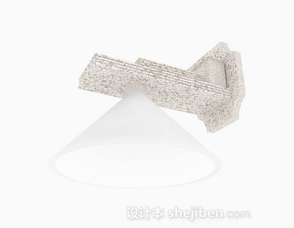 白色壁灯3d模型下载