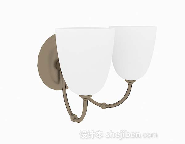 白色家居壁灯3d模型下载