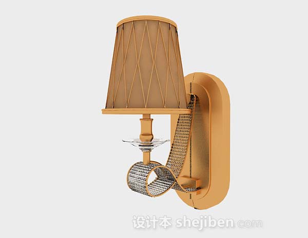 家居黄色壁灯3d模型下载