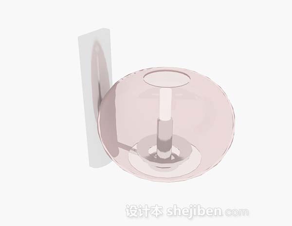 粉色壁灯3d模型下载