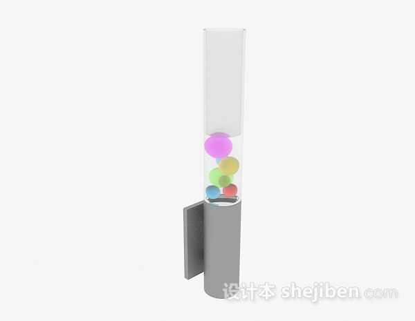 灰色个性壁灯3d模型下载