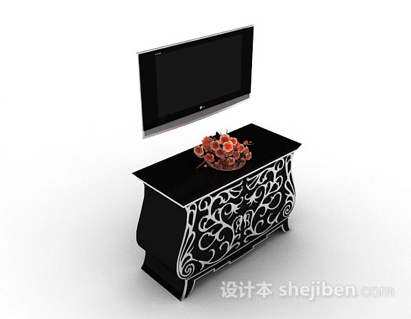 挂式电视机3d模型下载