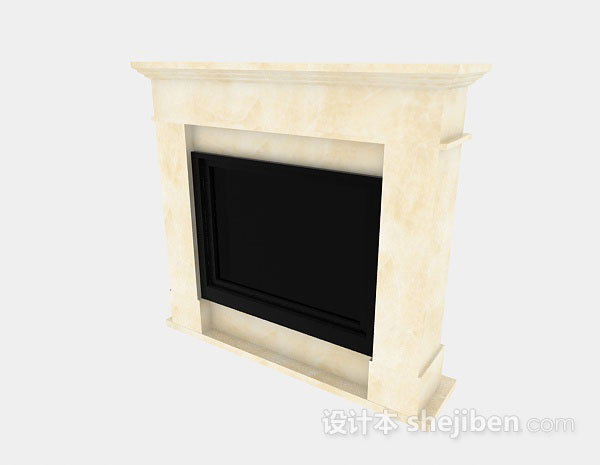 黄色壁炉3d模型下载
