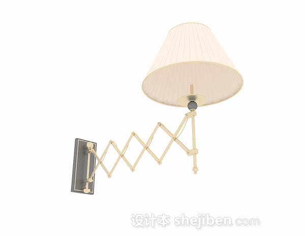 黄色壁灯3d模型下载