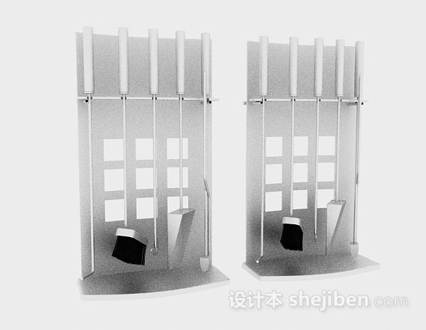 壁炉清理工具3d模型下载