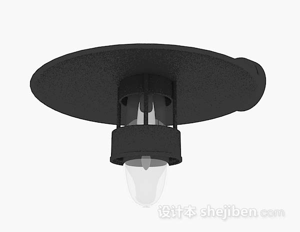 黑色吸顶灯3d模型下载