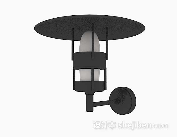 黑色吸顶灯3d模型下载