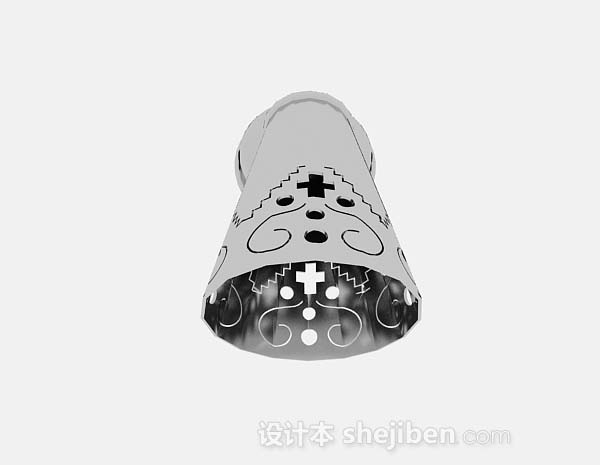 灰色个性壁灯3d模型下载