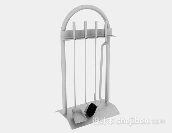 壁炉清理工具3d模型下载