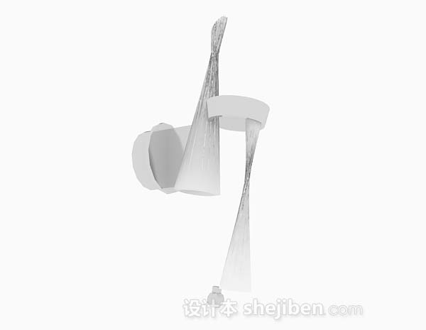 现代个性壁灯3d模型下载